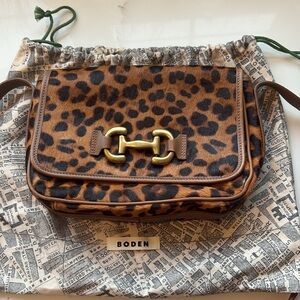 Boden purse New Iris Snaffle handbag leopard dust bag A1821 satchl bag sold out